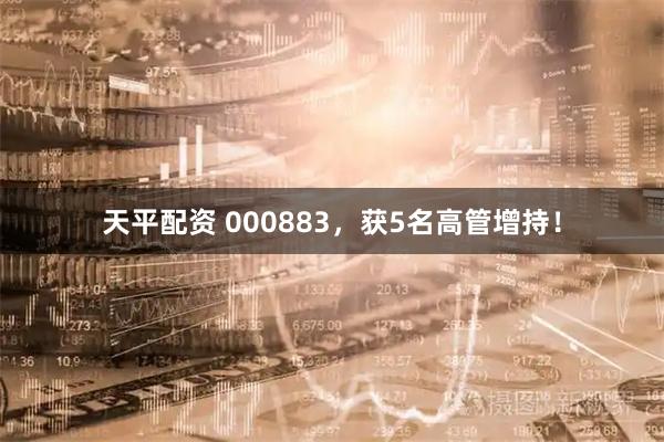 天平配资 000883，获5名高管增持！